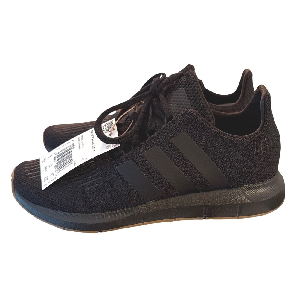 Adidas Swift Run 1.0 J Kids Sneakers Black Gum IF2969 Size 5.5Y NEW